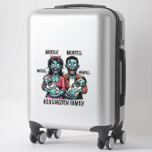 ツインボーイズのゾンビファミリー | おかしなハロウィーン シール (スーツケース)