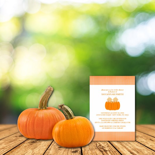 ツインボーイズのベビーシャワー招待状 招待状