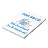 ツインボーイズの孫のプレゼント ノートパッド (回転)