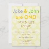 ツインボーイズの誕生日パーティーの招待 招待状 (裏面)