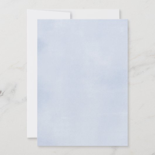 ツインボーイズほこりっぽい青い黄色のフローラ赤ちゃんシャワー 招待状 (裏面)