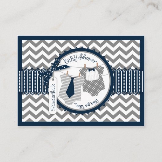 ツインボーイズタイボウタイおむつラッフルチケット エンクロージャーカード (裏面)