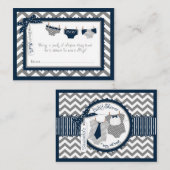 ツインボーイズタイボウタイおむつラッフルチケット エンクロージャーカード (正面/裏面)