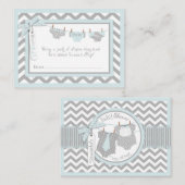 ツインボーイズタイボックタイおむつラッフルチケット エンクロージャーカード (正面/裏面)