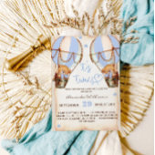 ツインボーイズベアーバルーン&スターベビーシャワーボホ 招待状