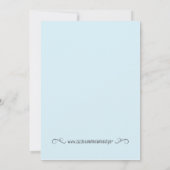 ツインボーイズベビーシャワー招待状ブルー 招待状 (裏面)