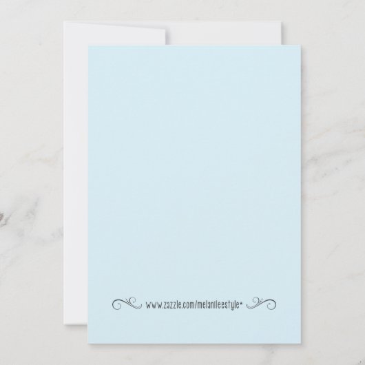 ツインボーイズベビーシャワー招待状ブルー 招待状 (裏面)