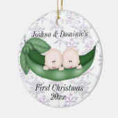 ツインボーイズ初めてのクリスマスオーナメント セラミックオーナメント (左)