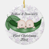 ツインボーイズ初めてのクリスマスオーナメント セラミックオーナメント (裏面)