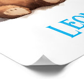 ツインボーイズ子供部屋、ヴィンテージテディベア、 ポスター (角)