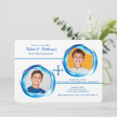 ツインボーイズ宗教的フォト招待状 招待状 (スタンド正面)