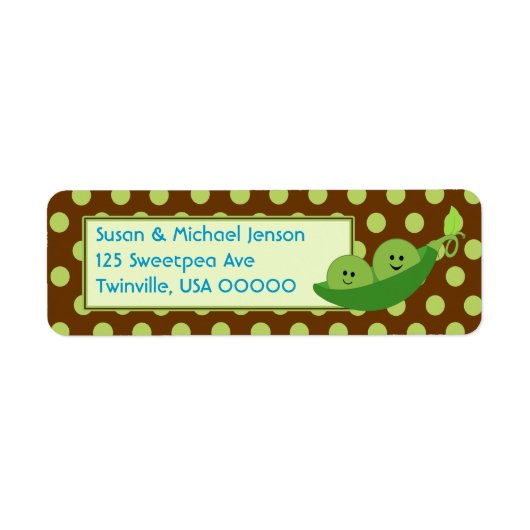 ツインボーイズ差出人住所ラベル ラベル (正面)