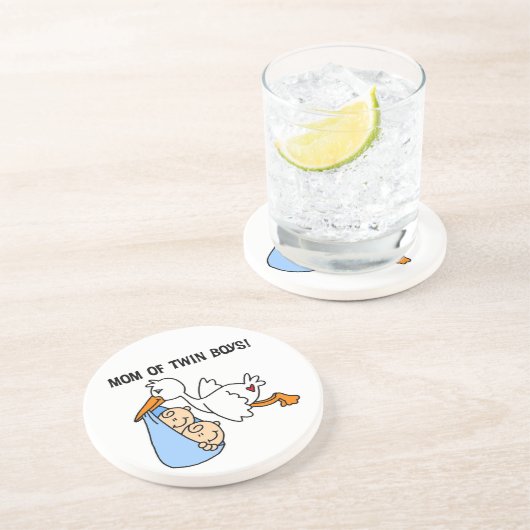 ツインボーイズ母コウノトリの贈り物 コースター (側面)