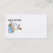 ツインボーイズ母コウノトリの贈り物 コーリングカード (裏面)
