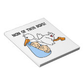 ツインボーイズ母コウノトリの贈り物 ノートパッド (アングル)