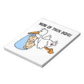 ツインボーイズ母コウノトリの贈り物 ノートパッド (回転)