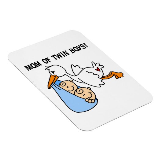 ツインボーイズ母コウノトリの贈り物 マグネット (右側)