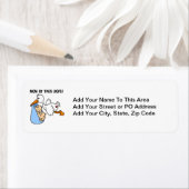 ツインボーイズ母コウノトリの贈り物 ラベル (インサイチュ)