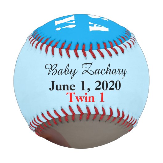 ツインボーイズ誕生統計青写真 野球ボール (正面)