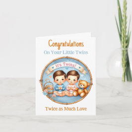 ツインボーイズ赤ちゃんシャワーおめでとう新しい親 招待状