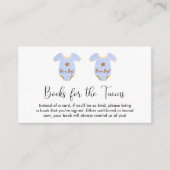 ツインボーイズ赤ちゃんシャワーベビー エンクロージャーカード (正面)