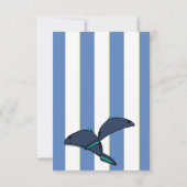 ツインボーイズ赤ちゃんシャワー招待状イン青/黄 招待状 (裏面)