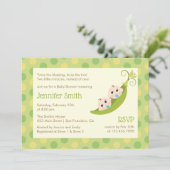 ツインボーイズ赤ちゃんシャワー招待状2つのエンドウ 招待状 (スタンド正面)