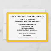 ツインボーイズ赤ちゃんシャワー招待状 招待状 (裏面)