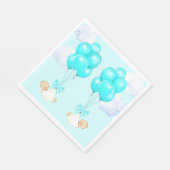 ツインボーイズ赤ちゃんシャワー スタンダードランチョンナプキン (角)