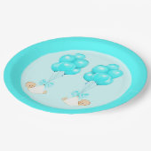 ツインボーイズ赤ちゃんシャワー ペーパープレート (アングル)