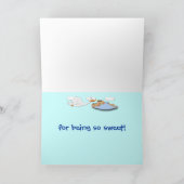 ツインボーイズ – ストークベビーシャワーサンキューカード サンキューカード (内部)