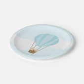 ツインボーイズin熱気球ベビーシャワー ペーパープレート (アングル)