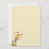 ツインボーイズSafariキリンかわいい赤ちゃんシャワー 招待状 (裏面)