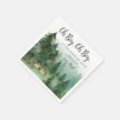 ツインボーイディアウッドランドベビーシャワー スタンダードカクテルナプキン (角)