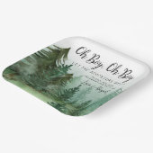 ツインボーイディアウッドランドベビーシャワー ペーパープレート (傾斜あり)