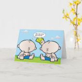 ツインボーイベビーグリーティングカード カード (黄色い花)