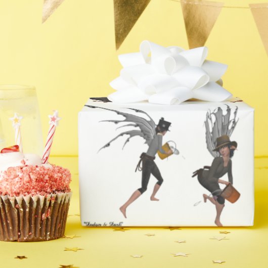 ツインボーイレイン妖精の国ラッピング紙 ラッピングペーパー (誕生日パーティー)