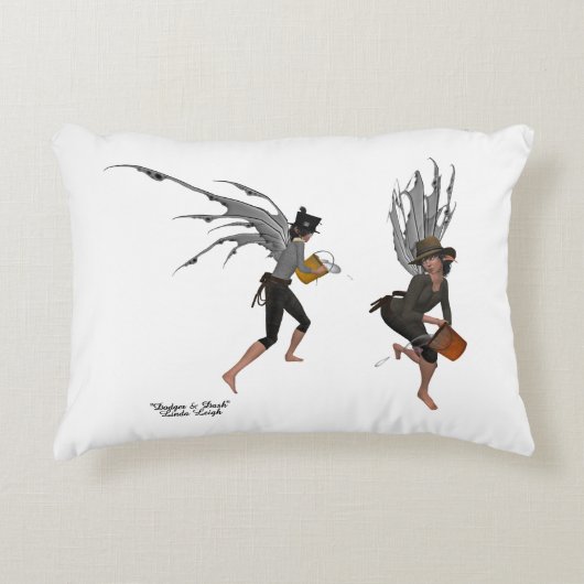 ツインボーイレイン妖精の国装飾用クッション アクセントクッション (正面)