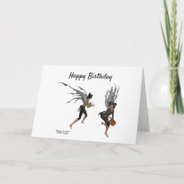 ツインボーイレイン妖精の国誕生日グリーティングカード カード