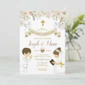 ツインボーイ祈ガール初の聖餐式フローラ 招待状 (スタンド正面)