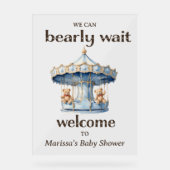 ツインボーイ赤ちゃんシャワー歓迎アクリルサイン アクリルサイン (正面)