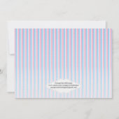 ツインボーイ&ガールエレファントベビーシャワー招待状 招待状 (裏面)