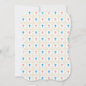 ツインボーイ&ガールファーストコミュニオン招待状 招待状 (裏面)