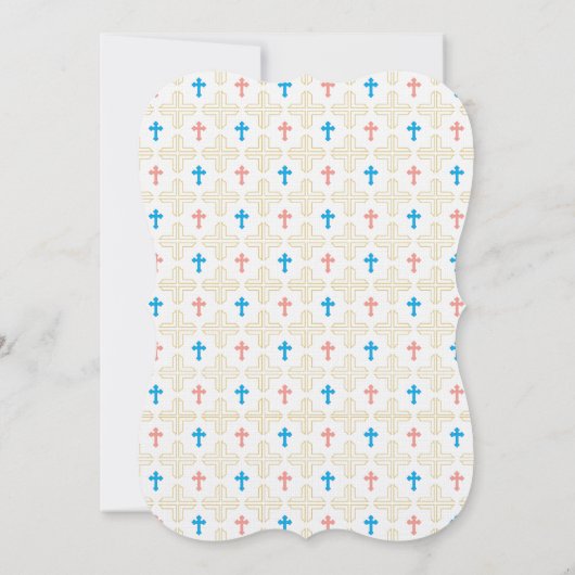 ツインボーイ&ガールファーストコミュニオン招待状 招待状 (裏面)