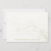 ツインボーイ&ガールフローズベビーシャワー招待状 招待状 (裏面)