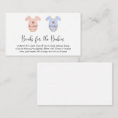 ツインボーイ・ガールベビー・シャワー エンクロージャーカード (正面/裏面)