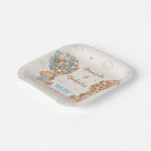 ツインボーイ・ガール・シャワーかわいいベアーズピンク・ブルー ペーパープレート (傾斜あり)