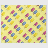 ツインポップポプシクルアイスロリーロリーズ夏期 ラッピングペーパー (フラット)