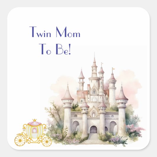 ツインママが城へ スクエアシール (正面)