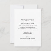 ツインモダンベビー写真ありがとう誕生 サンキューカード (裏面)